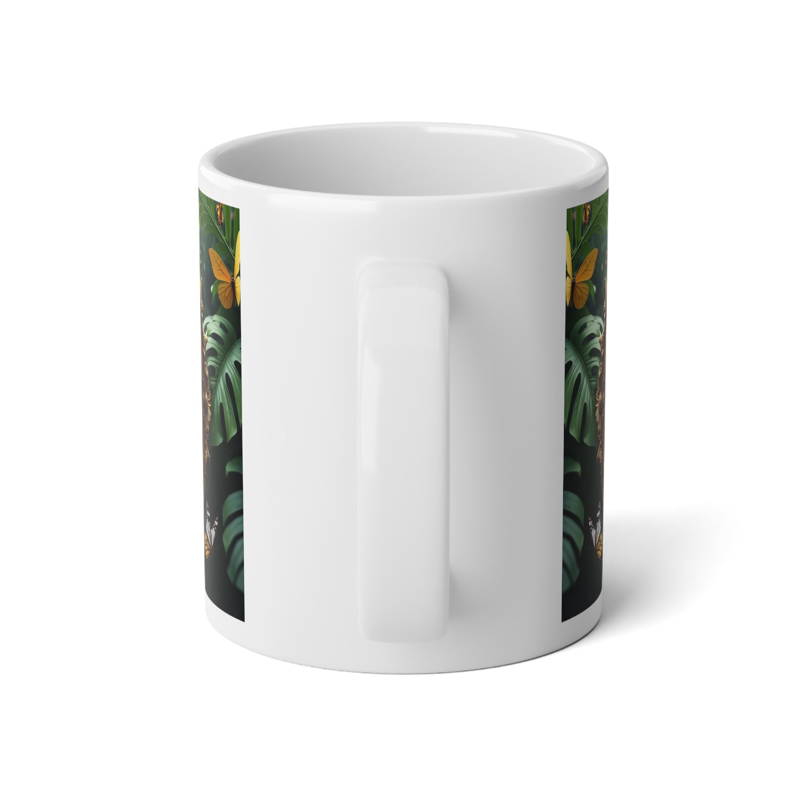 Jumbo Mug, 20oz, Framed Butterfly Party | Tropical Coffee Cup