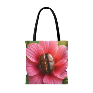 Coffee Bean Flower Tote Bag — Pink Coffee Art