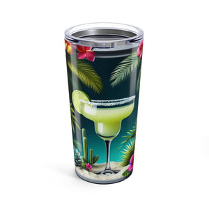 20oz Tropical Glossy Tumbler, Stainless Steel / Tropical Margarita