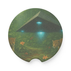 Soapstone Car Coaster - UFO and Jaguars