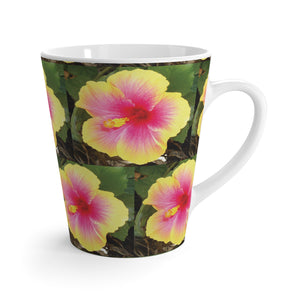 Latte White Mug - Hibiscus Hula Girl