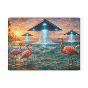 Glass Coffee Station Tray, 2 Sizes – UFOs & Flamingos