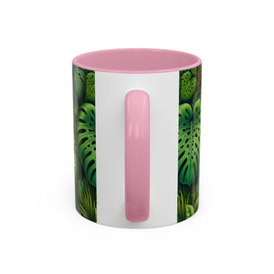 Accent Color Coffee Mug, Many Colors - 11oz & 15oz / Rainforest Greenery