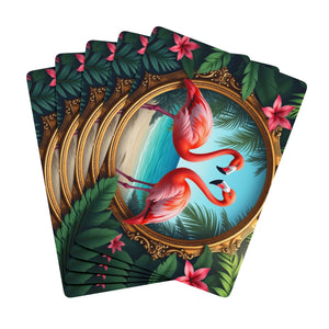Poker Playing Cards - Framed Flamingos