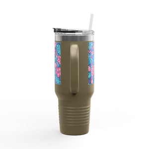 Insulated Travel Mug, 40oz / Beach Dreams, Turquoise