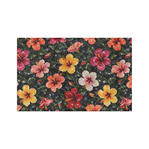 Hibiscus Garden Microfiber Tea Towel – Tropical Blossom Kitchen Towel