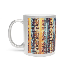 Tropical Metallic Mug, Gold or Silver: Techno Totems