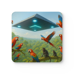 Coaster Set/4 -  UFO and Macaws