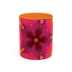 Colorful Mugs (11oz, 15oz), Hibiscus Kaleidoscope #1
