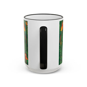 Accent Rim & Handle Coffee Mug, Religious ~ Our Lady of Perpetual Help, Monsteras