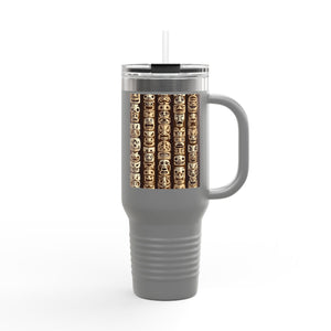 Funny Tiki Totems Insulated Travel Mug - 40oz - Perfect for Outdoor Adventures