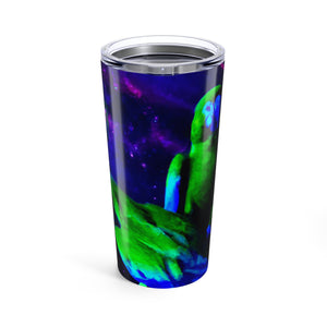 20oz Tropical Glossy Tumbler / Galactic Parrots