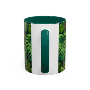 Accent Color Coffee Mug, Many Colors - 11oz & 15oz / Rainforest Greenery