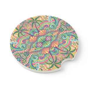 Soapstone Car Coaster - Kaleido Bay