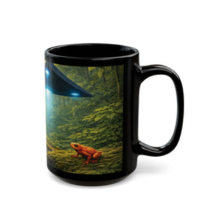 Black Coffee Mug - UFO & Sloth