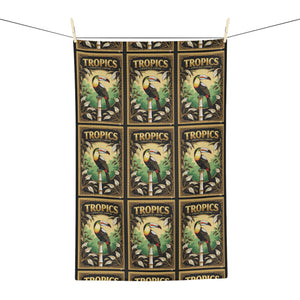 Tropical Microfiber Coffee/Tea Towel – Vintage Logo Botanical Toucan