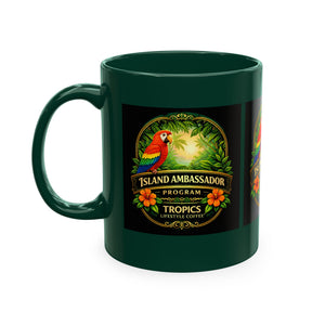 Tropical Parrot Coffee Mug — "Island Ambassador" Ceramic Cup