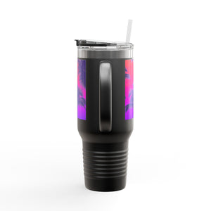 Insulated Travel Mug, 40oz / Palm Glow Pop - Perfect for Outdoor Adventures