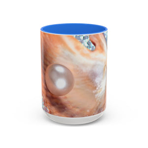 Colorful Mugs (11oz, 15oz), Disco Peach Pearl Oyster