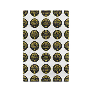 Microfiber Coffee/Tea Towel — Brand Round Logo, Black