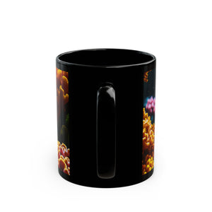 Black Coffee Mug – Seahorses in Love