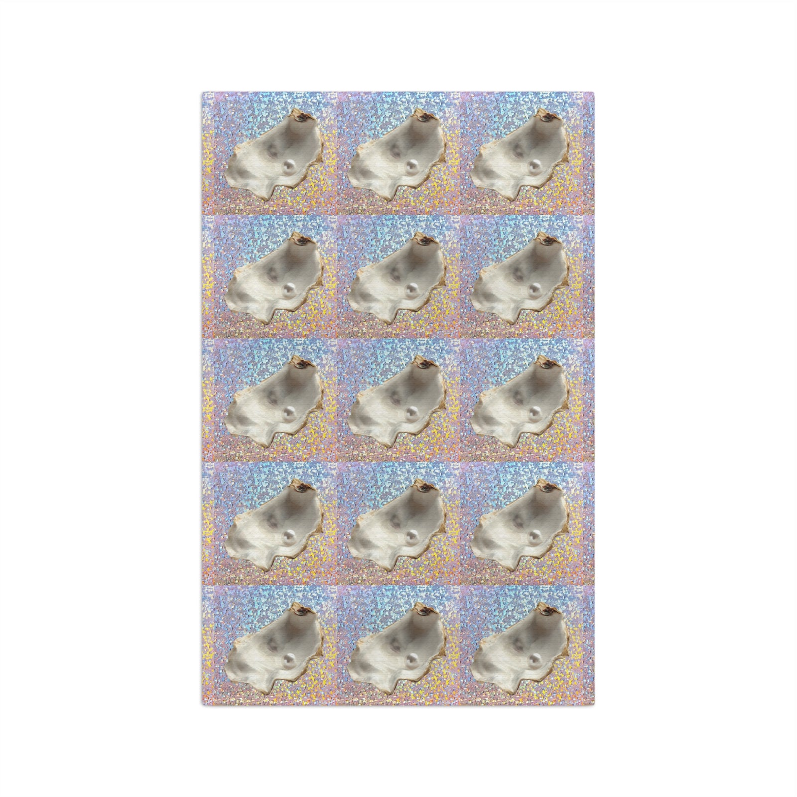 Microfiber Coffee/Tea Towel — Disco White Pearl Oyster