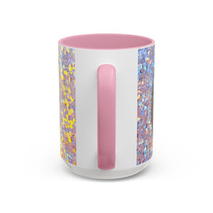 Colorful Mugs (11oz, 15oz), Disco Sand Dollar Macro