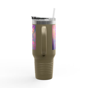 Fantasy Orchids Insulated Travel Mug - 40oz - Perfect for Outdoor Adventures