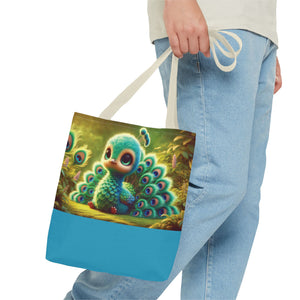 Baby Peacock Trio Tote Bag - 3 Sizes