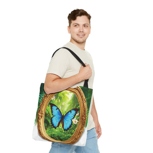 Framed Morpho Butterfly Tote Bag - 3 Sizes