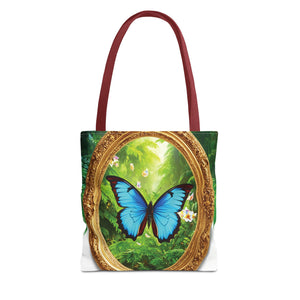 Framed Morpho Butterfly Tote Bag - 3 Sizes