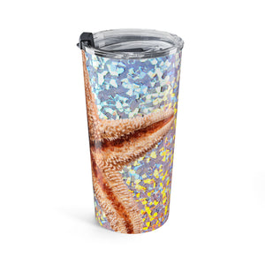 20oz Tumbler ~ Disco Starfish Glitter Insulated Travel Mug