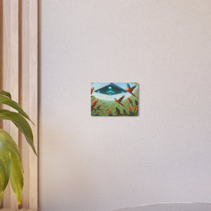 Metal Art Sign/Wall Art — UFO & Parrots