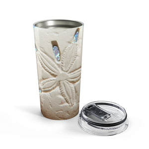 20oz Tumbler – Disco Sand Dollar Glitter Travel Mug
