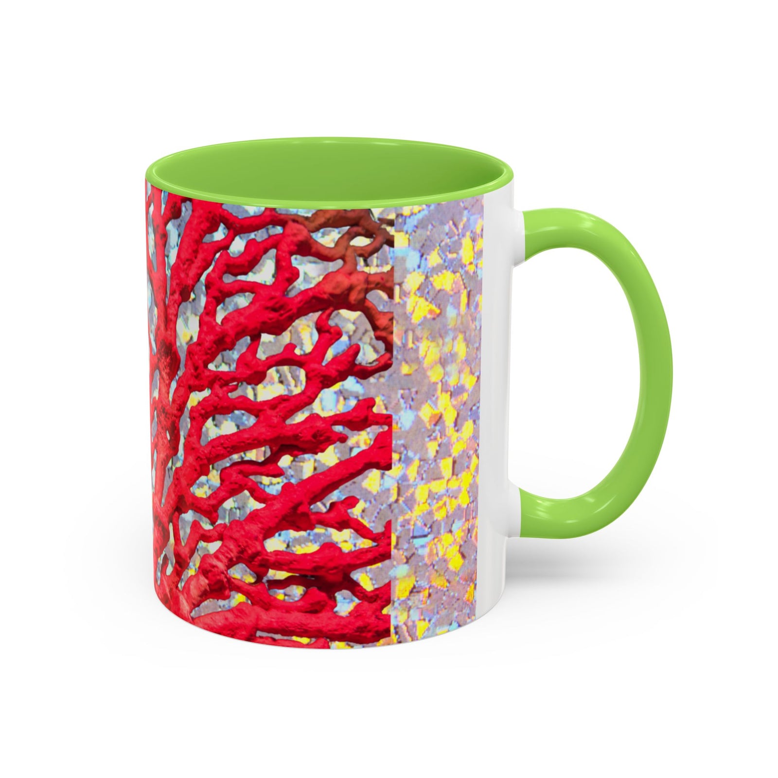 Colorful Mugs (11oz, 15oz), Disco Coral Reef Macro