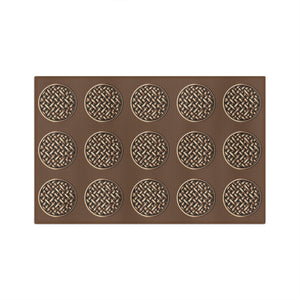 Tropical Microfiber Coffee/Tea Towel — Brown Wicker Buttons