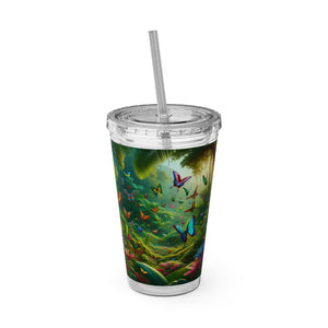 Tropical Tumbler with Straw | 16 oz: Butterflies in a Dell