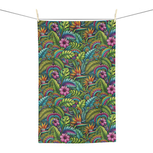 Tropical Microfiber Coffee/Tea Towel — Rainforest Pop