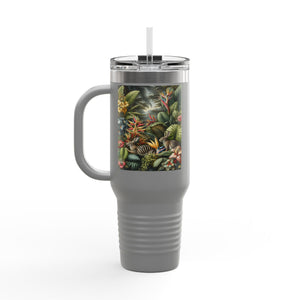 Insulated Travel Mug - 40oz - Perfect for Outdoor Adventures / Rainforest Rabbit Outing