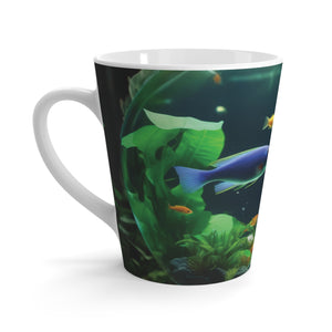 Latte White Mug - Tropical Fish Bowl #1