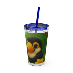 Tropical Tumbler with Straw | 16 oz: Baby Toucans