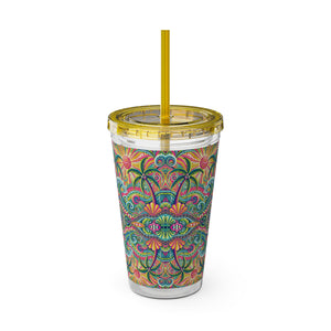 Tropical Tumbler with Straw | 16 oz: Kaleido Bay