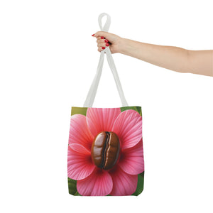 Coffee Bean Flower Tote Bag — Pink Coffee Art