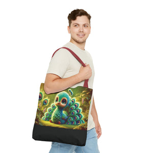 Baby Peacock/Black Trio Tote Bag - 3 Sizes