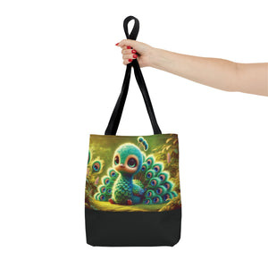 Baby Peacock/Black Trio Tote Bag - 3 Sizes