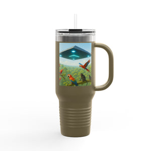 Insulated Travel Mug, 40oz / UFO & Macaws