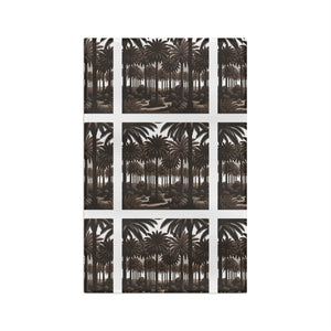 Tropical Microfiber Coffee/Tea Towel ~ Woodcut Palms