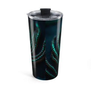 20oz Tumbler — Peacock Feather/Green Insulated Travel Cup