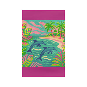 Tropical Microfiber Coffee/Tea Towel ~ Jumping Dolphins