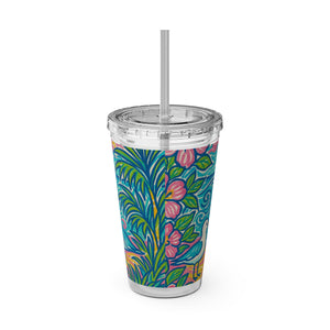 Tropical Tumbler with Straw | 16 oz: Beach Seagulls
